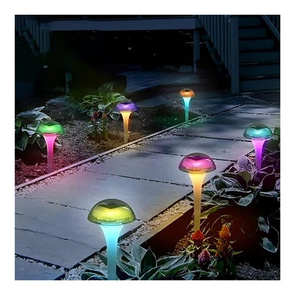pearlstar Other - pearlstar Solar Mushroom Garden Lights 6-Pack, LED Pathway Outdoor Waterproof, C